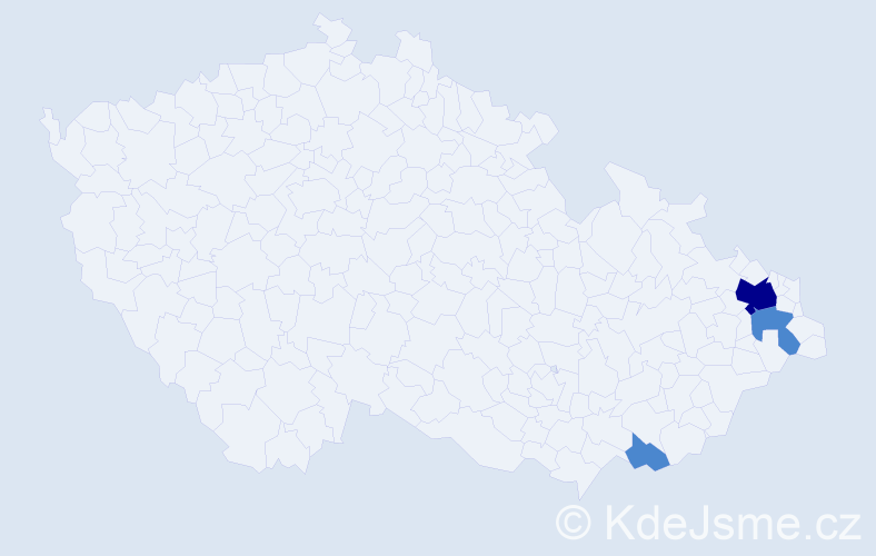 Příjmení: 'Kolenc', počet výskytů 5 v celé ČR