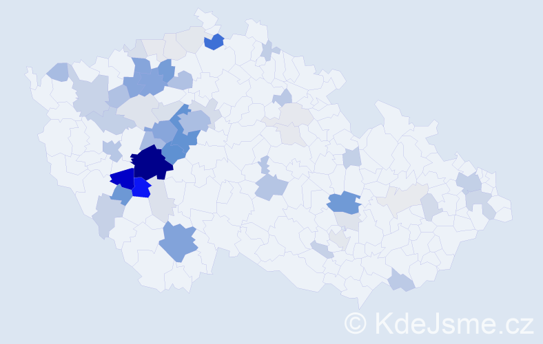 Příjmení: 'Trefná', počet výskytů 221 v celé ČR