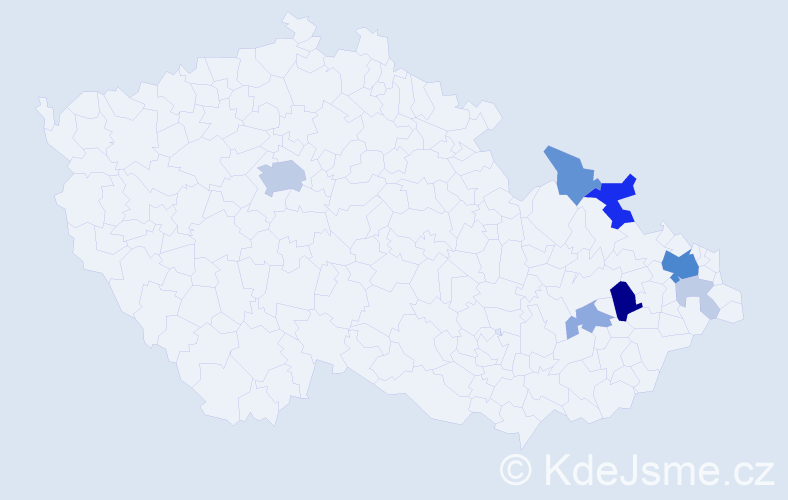 Příjmení: 'Perdula', počet výskytů 30 v celé ČR