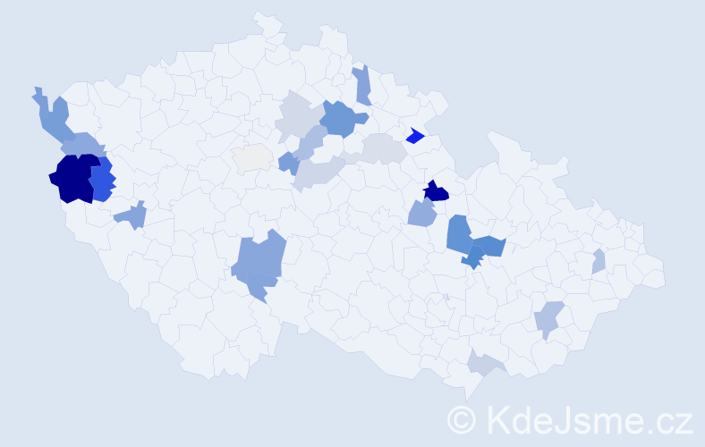 Příjmení: 'Ent', počet výskytů 46 v celé ČR