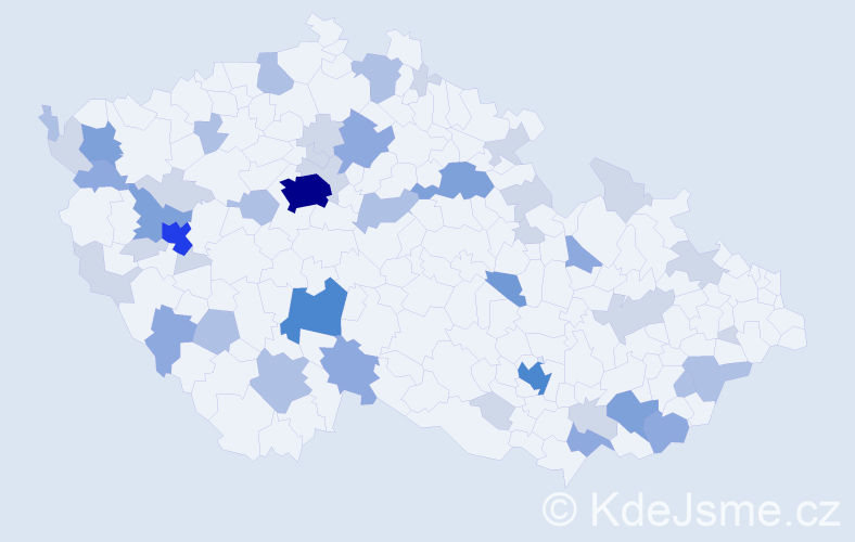Příjmení: 'Rochová', počet výskytů 119 v celé ČR