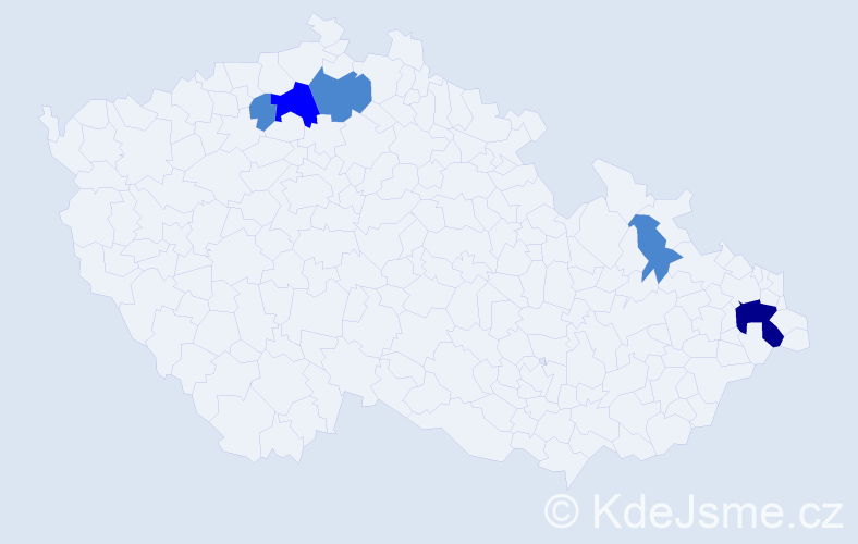 Příjmení: 'Striž', počet výskytů 8 v celé ČR