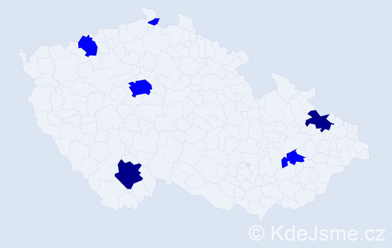 Příjmení: 'Golovchenko', počet výskytů 8 v celé ČR