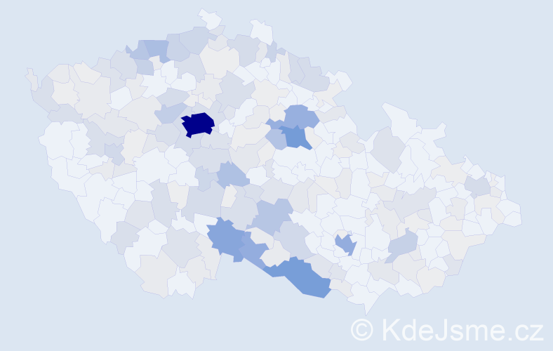 Příjmení: 'Kolman', počet výskytů 763 v celé ČR