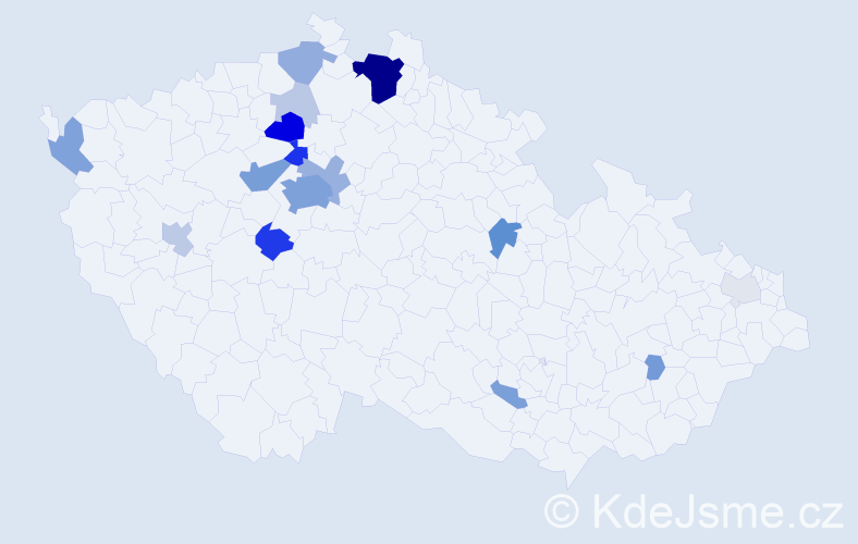 Příjmení: 'Vursta', počet výskytů 68 v celé ČR