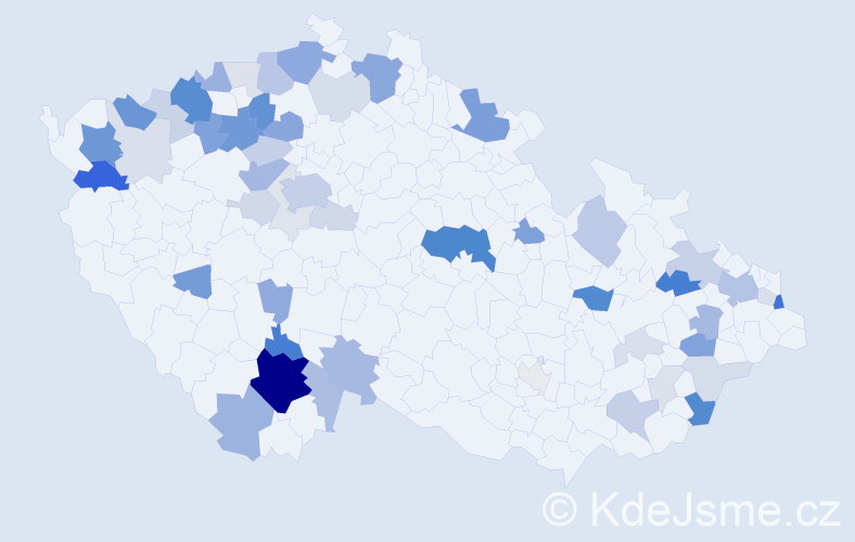 Příjmení: 'Milo', počet výskytů 169 v celé ČR