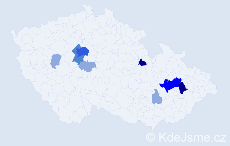 Příjmení: 'Kleislová', počet výskytů 22 v celé ČR
