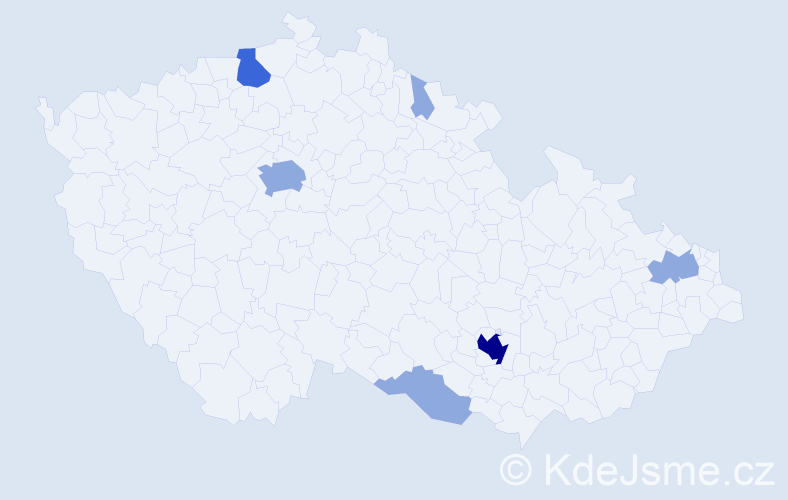 Příjmení: 'Nossková', počet výskytů 16 v celé ČR