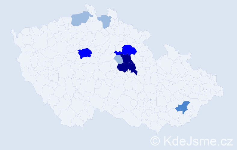 Příjmení: 'Ligr', počet výskytů 22 v celé ČR