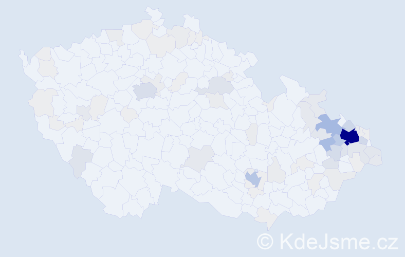 Příjmení: 'Kotala', počet výskytů 342 v celé ČR