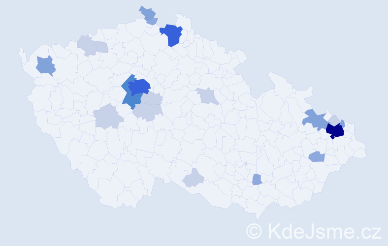 Příjmení: 'Salomon', počet výskytů 58 v celé ČR
