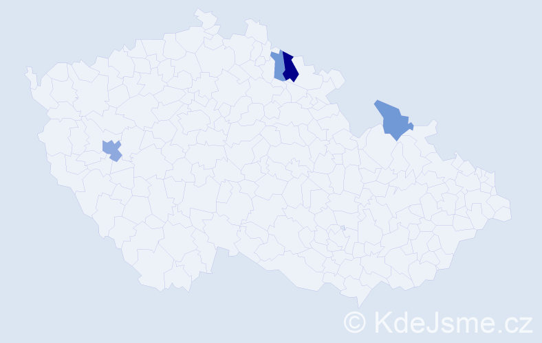 Příjmení: 'Dost', počet výskytů 11 v celé ČR