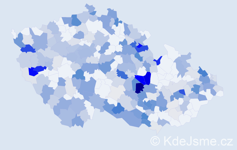 Příjmení: 'Krištof', počet výskytů 843 v celé ČR