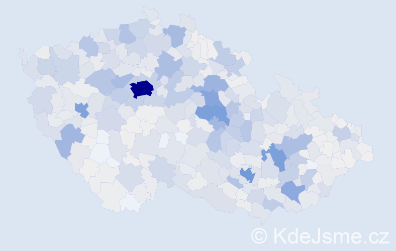 Příjmení: 'Bureš', počet výskytů 5423 v celé ČR