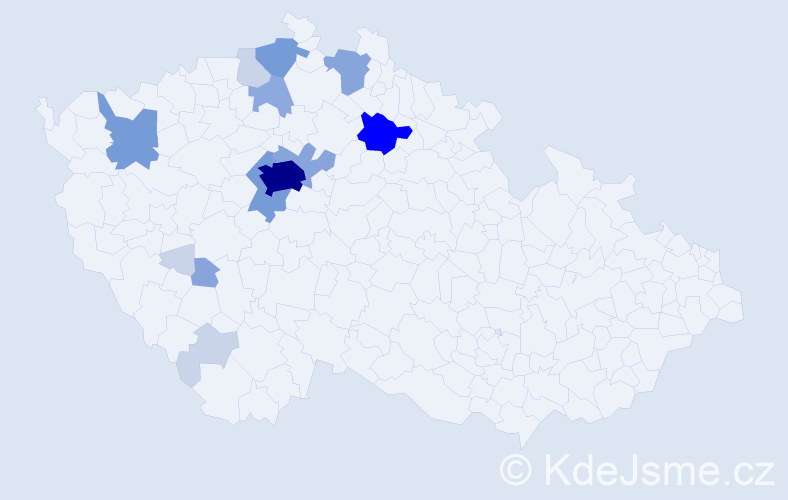 Příjmení: 'Mazáčková', počet výskytů 52 v celé ČR