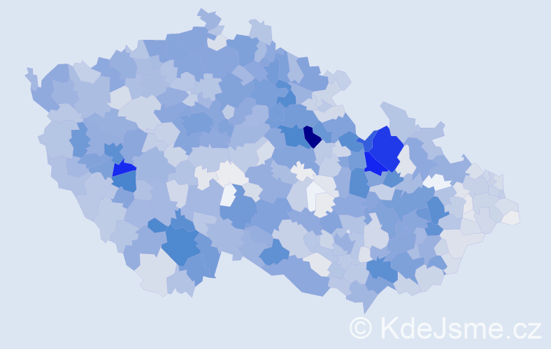 Příjmení: 'Valenta', počet výskytů 5703 v celé ČR