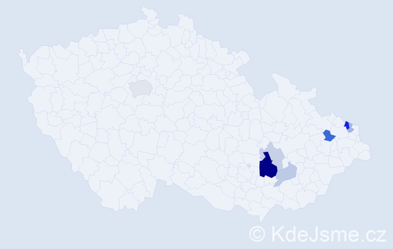 Příjmení: 'Teuchner', počet výskytů 18 v celé ČR
