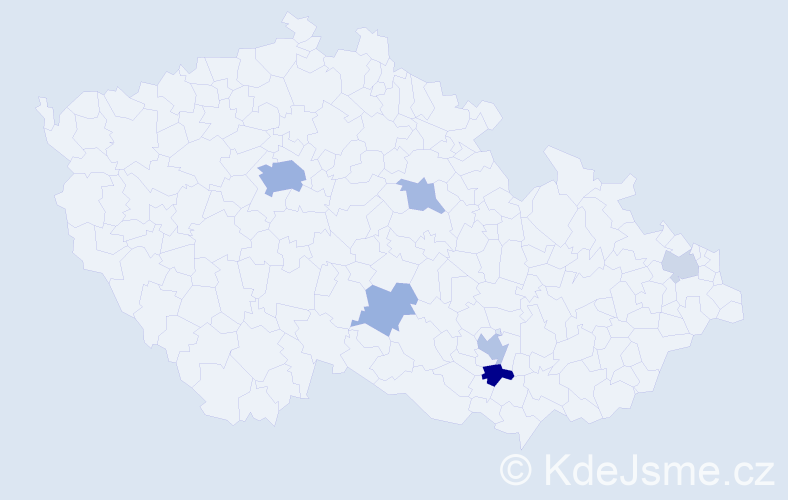 Příjmení: 'Hovsepyan', počet výskytů 15 v celé ČR
