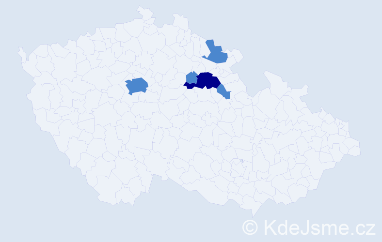 Příjmení: 'Gaberlová', počet výskytů 7 v celé ČR