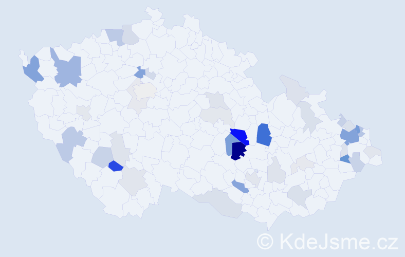 Příjmení: 'Kaša', počet výskytů 137 v celé ČR