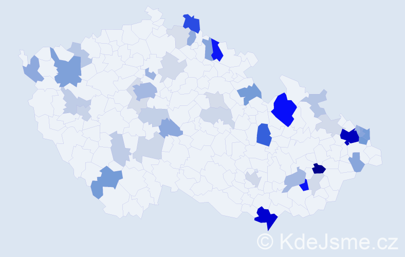 Příjmení: 'Babičová', počet výskytů 141 v celé ČR