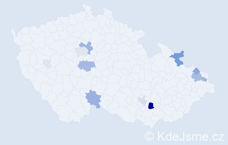 Příjmení: 'Rosner', počet výskytů 36 v celé ČR