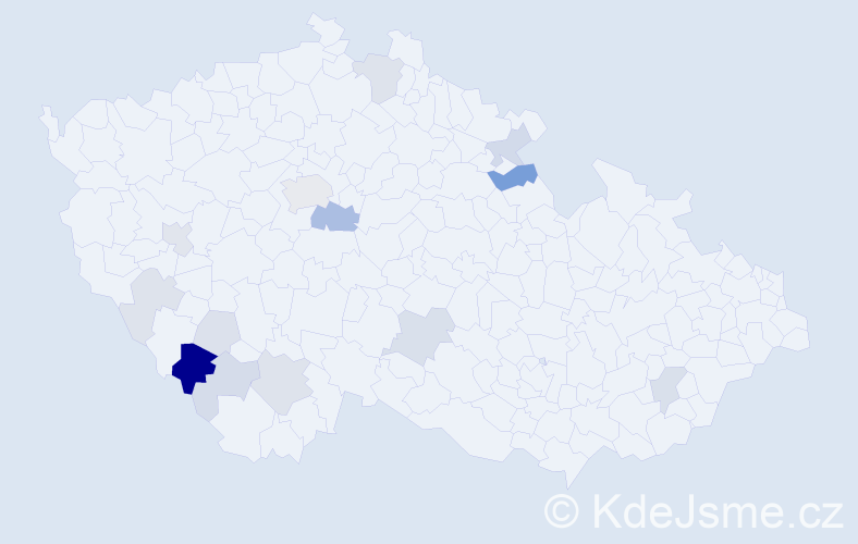 Příjmení: 'Vozobulová', počet výskytů 37 v celé ČR