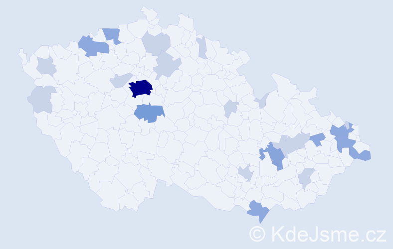 Příjmení: 'Marinovová', počet výskytů 50 v celé ČR