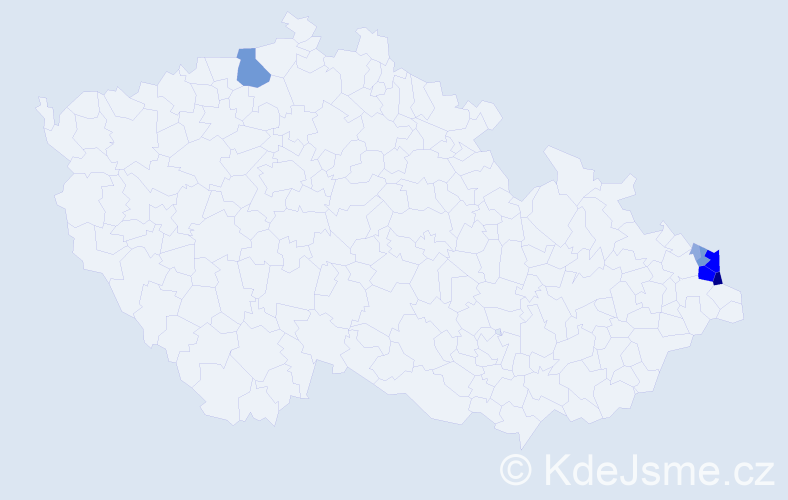 Příjmení: 'Ciasnocha', počet výskytů 19 v celé ČR