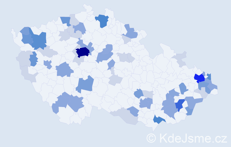Příjmení: 'Sloboda', počet výskytů 170 v celé ČR