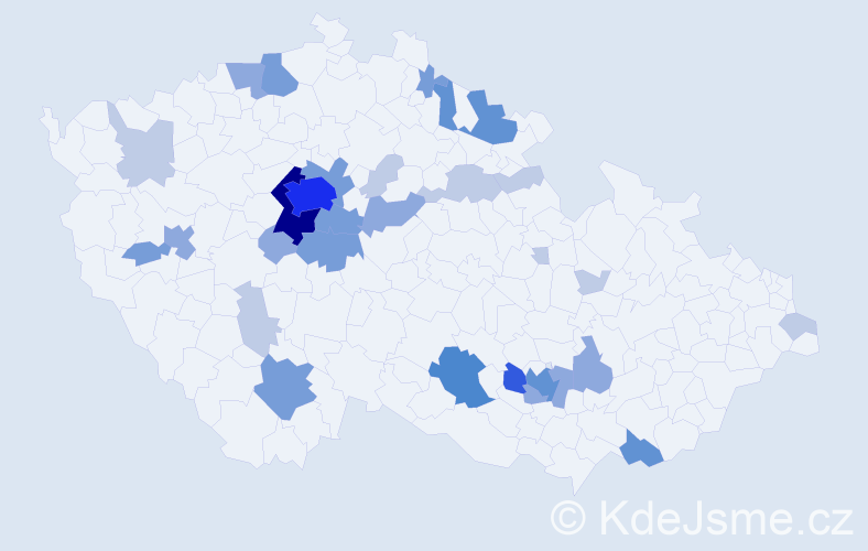 Příjmení: 'Korotvičková', počet výskytů 85 v celé ČR