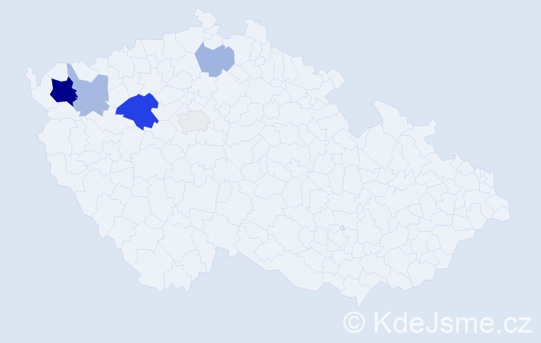 Příjmení: 'Baltiar', počet výskytů 12 v celé ČR