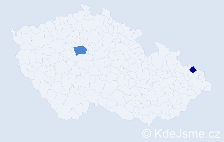 Příjmení: 'Hofferek', počet výskytů 4 v celé ČR