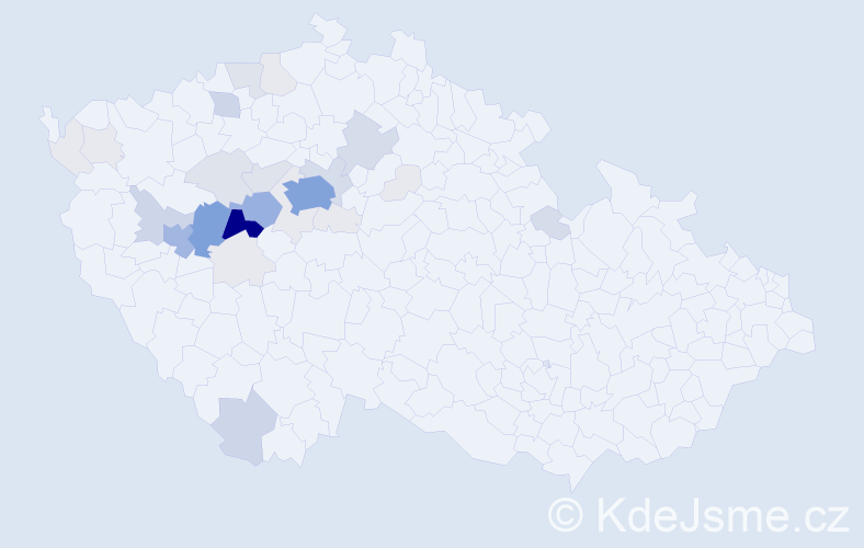 Příjmení: 'Palek', počet výskytů 138 v celé ČR