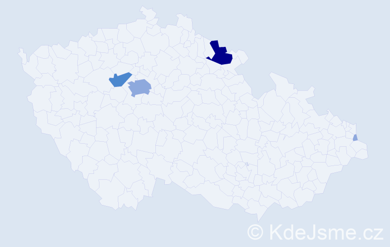 Příjmení: 'Šimočková', počet výskytů 9 v celé ČR