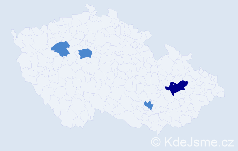 Příjmení: 'Czibor', počet výskytů 6 v celé ČR