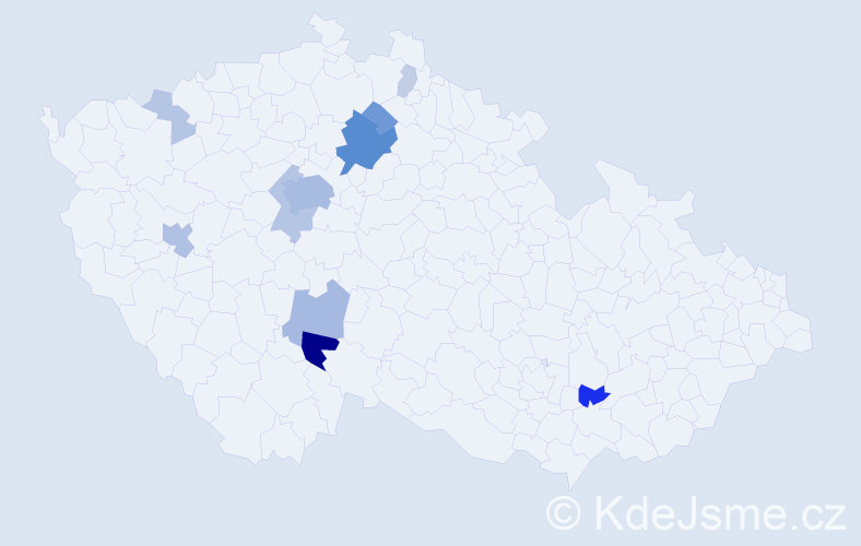 Příjmení: 'Kostrba', počet výskytů 41 v celé ČR