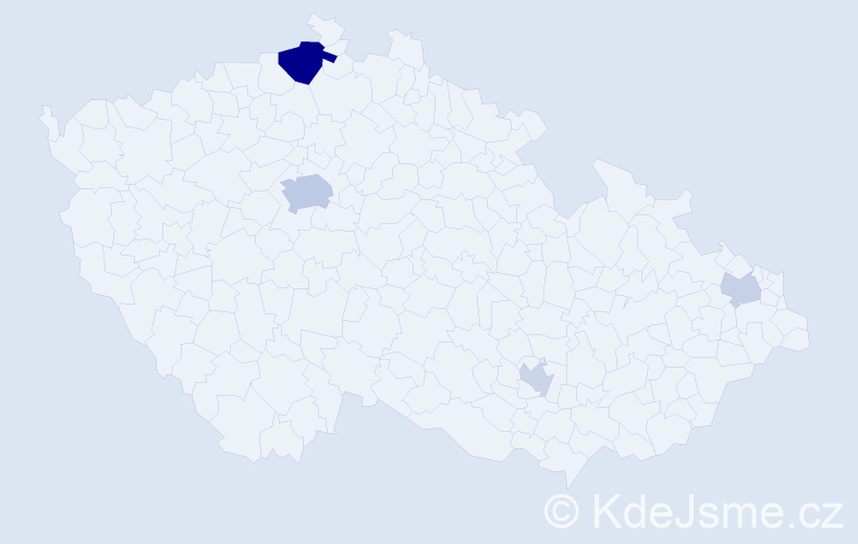 Příjmení: 'Kaye', počet výskytů 10 v celé ČR