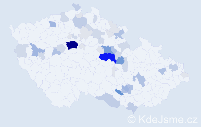 Příjmení: 'Binko', počet výskytů 174 v celé ČR