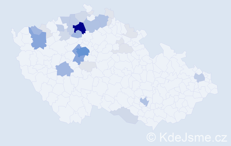 Příjmení: 'Rožec', počet výskytů 113 v celé ČR