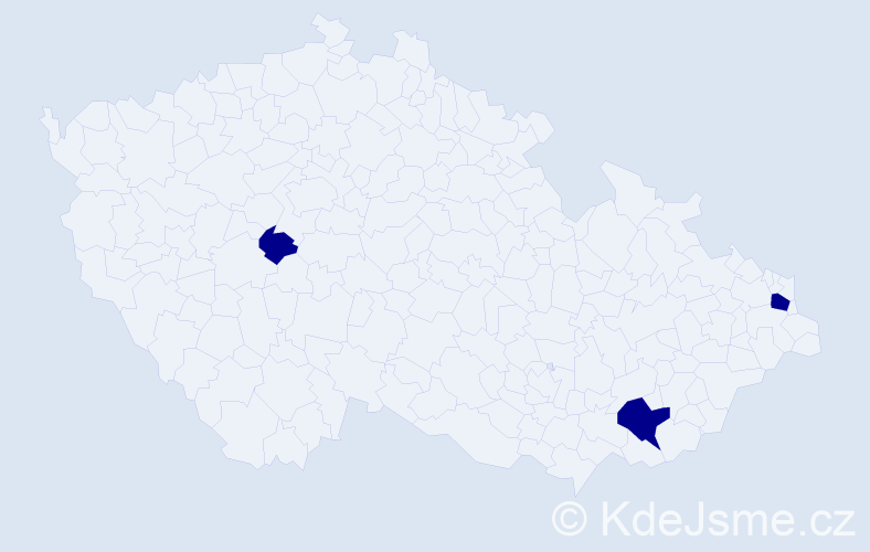 Příjmení: 'Barboriaková', počet výskytů 3 v celé ČR