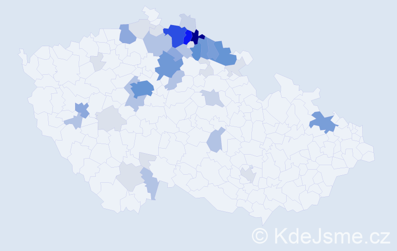 Příjmení: 'Strnádková', počet výskytů 164 v celé ČR