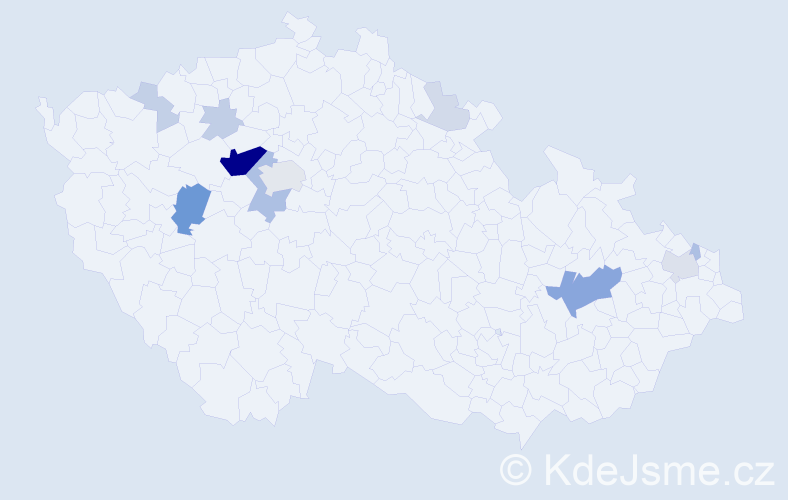 Příjmení: 'Ryšlink', počet výskytů 45 v celé ČR