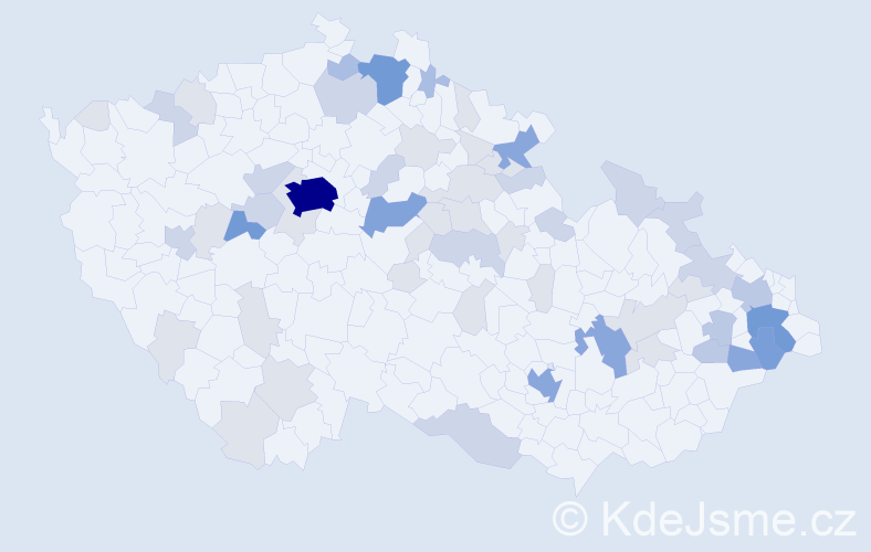 Příjmení: 'Balašová', počet výskytů 161 v celé ČR