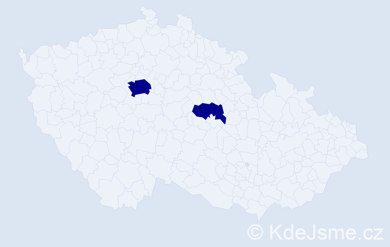Příjmení: 'Tirsu', počet výskytů 2 v celé ČR