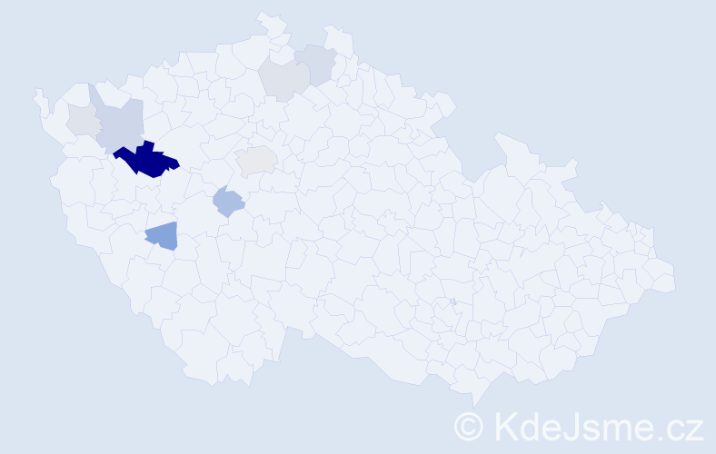 Příjmení: 'Bech', počet výskytů 20 v celé ČR