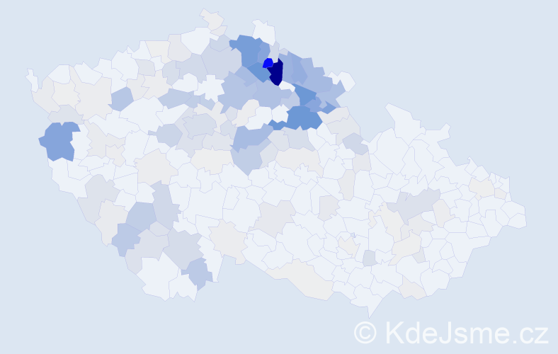 Příjmení: 'Havrdová', počet výskytů 745 v celé ČR