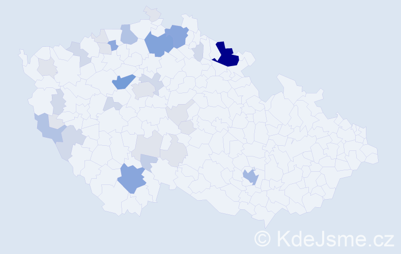 Příjmení: 'Piskor', počet výskytů 108 v celé ČR