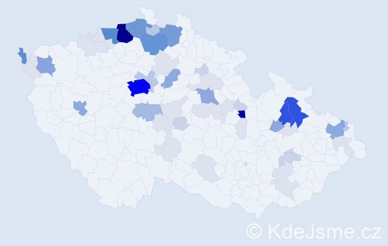 Příjmení: 'Turták', počet výskytů 230 v celé ČR