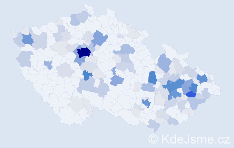 Příjmení: 'Trefil', počet výskytů 410 v celé ČR